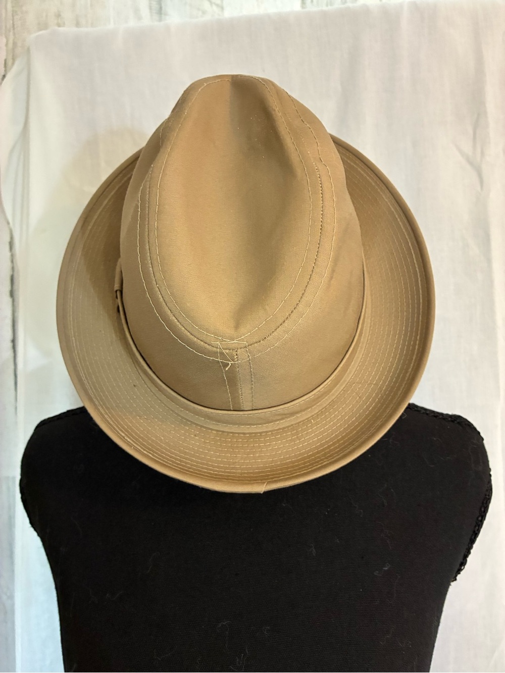 Vintage London Fog Khaki/Tan Men's Fedora Hat